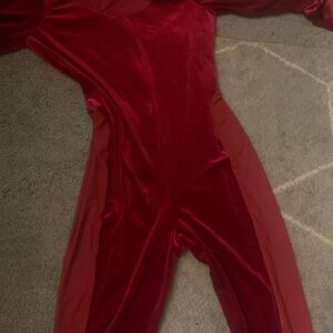 Red Velvet Jumpsuit